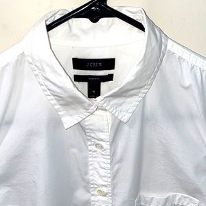 Jcrew white button down shirt - size 4